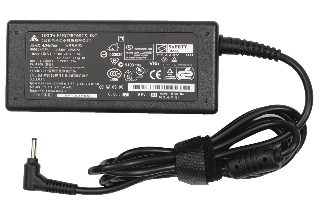 Cargador compatible con Asus 19V 2.37A 45W Punta: Asus Delgada 3.0*1.1mm