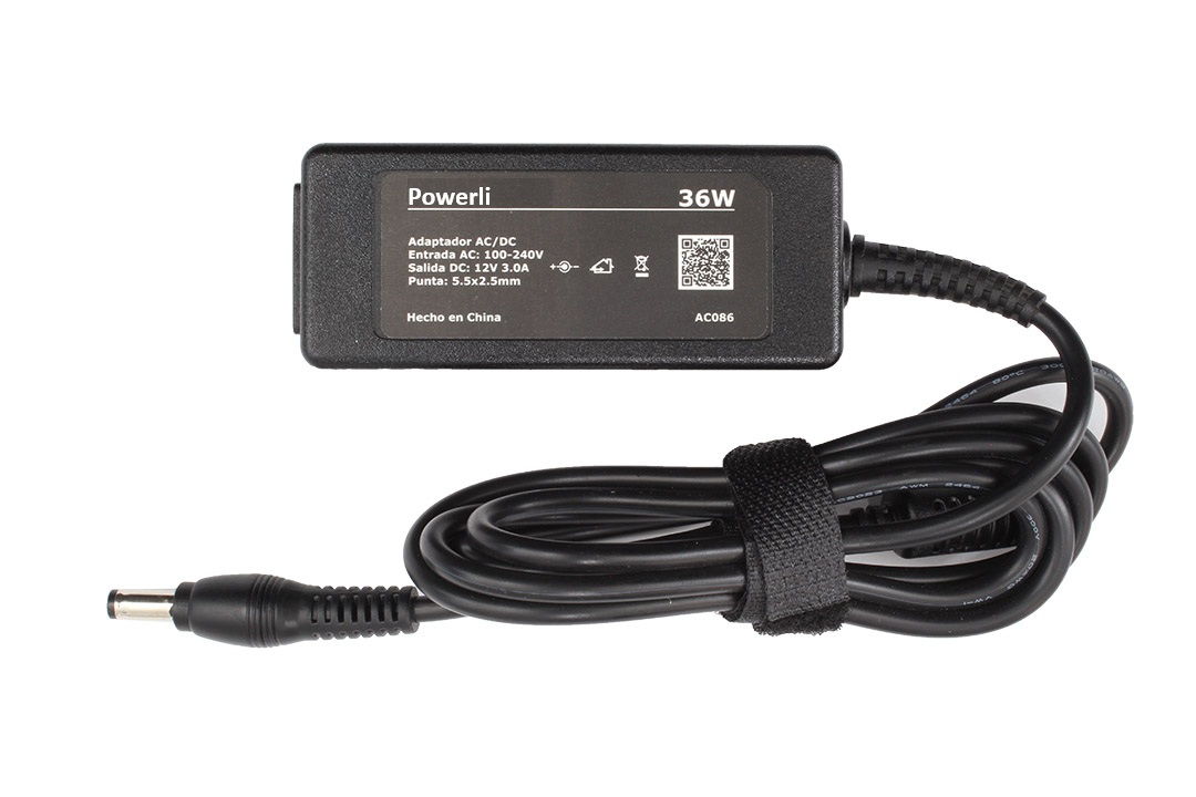 Cargador compatible con PowerLi 12V 3A 36W Punta: PowerLi Clasica 5.5*2.5mm