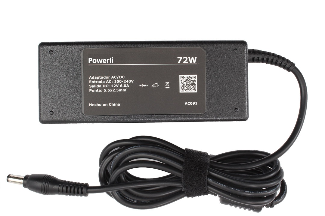 Cargador compatible con PowerLi 12V 6A 72W Punta: PowerLi Clasica 5.5*2.5mm